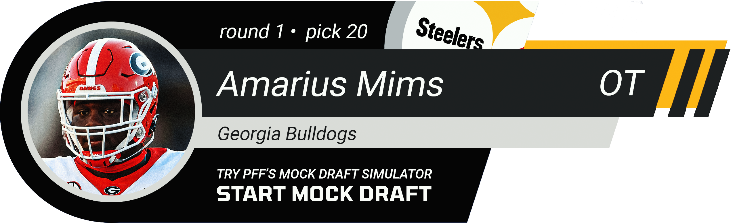 20. Pittsburgh Steelers: T Amarius Mims, Georgia