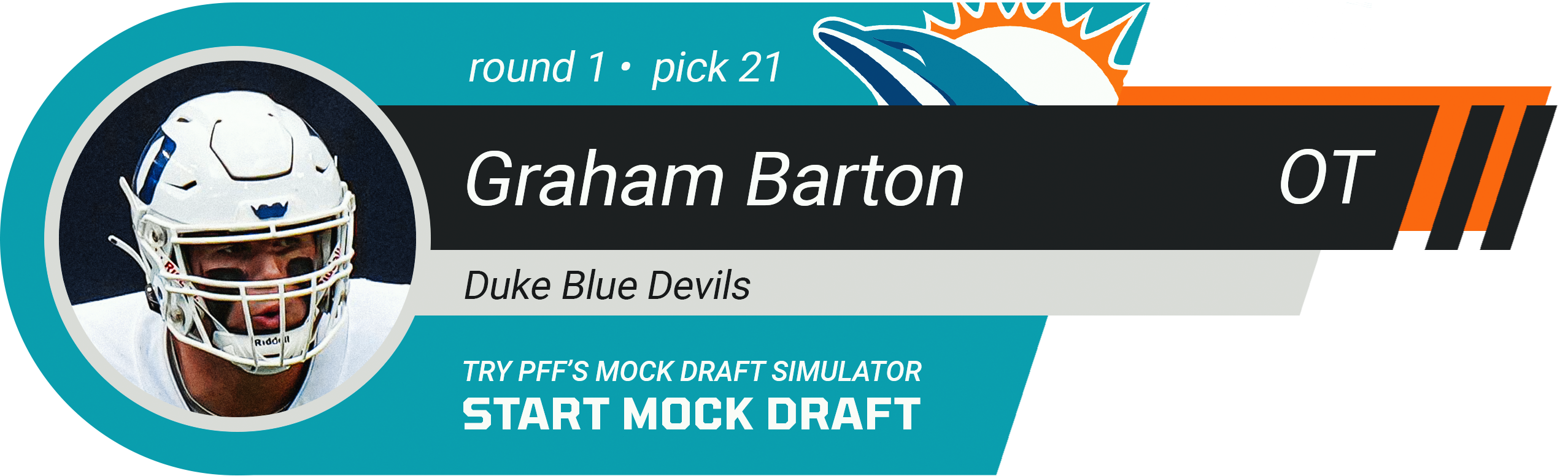 21. Miami Dolphins: T Graham Barton, Duke