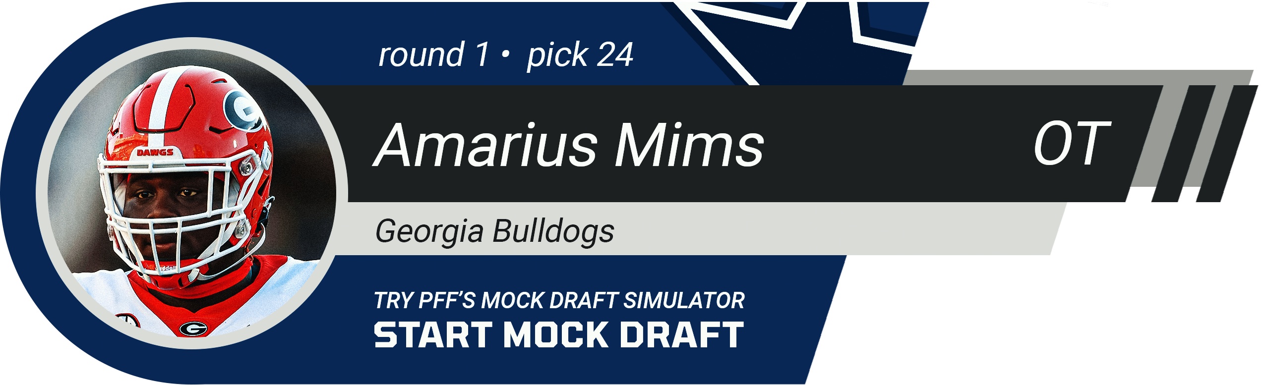 24. Dallas Cowboys: T Amarius Mims, Georgia