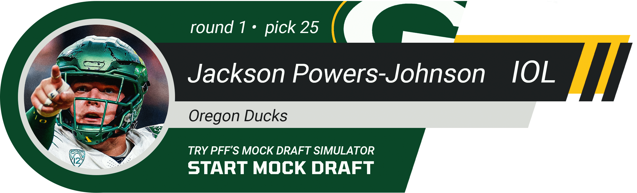 25. Green Bay Packers: C Jackson Powers-Johnson
