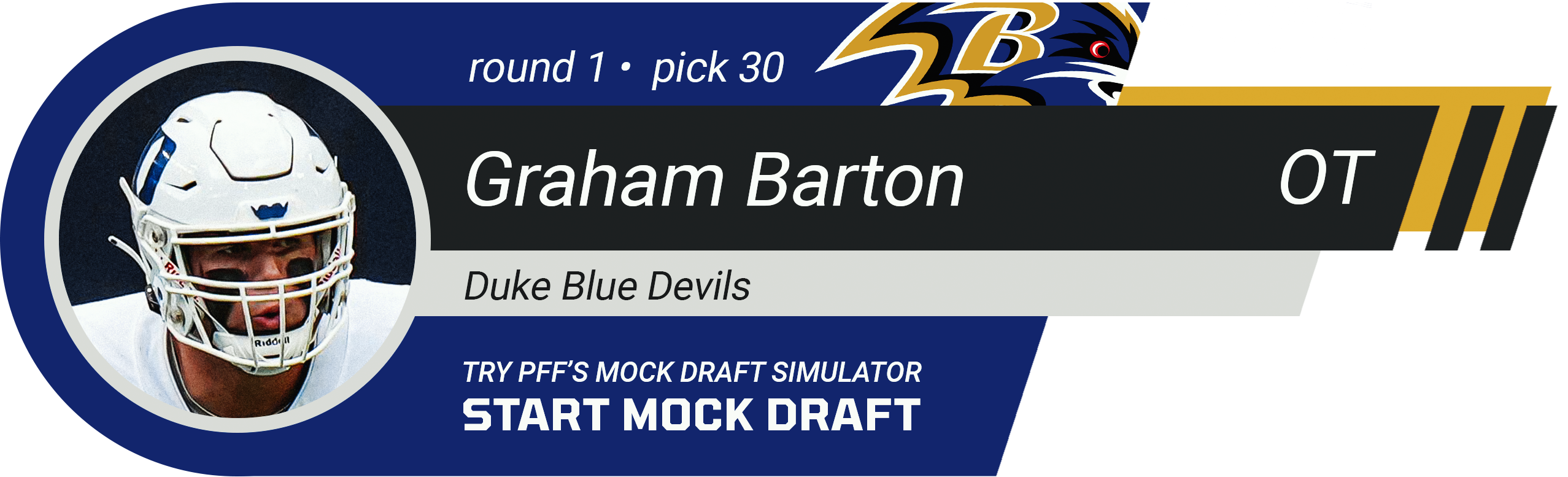 30. Baltimore Ravens: IOL Graham Barton, Duke
