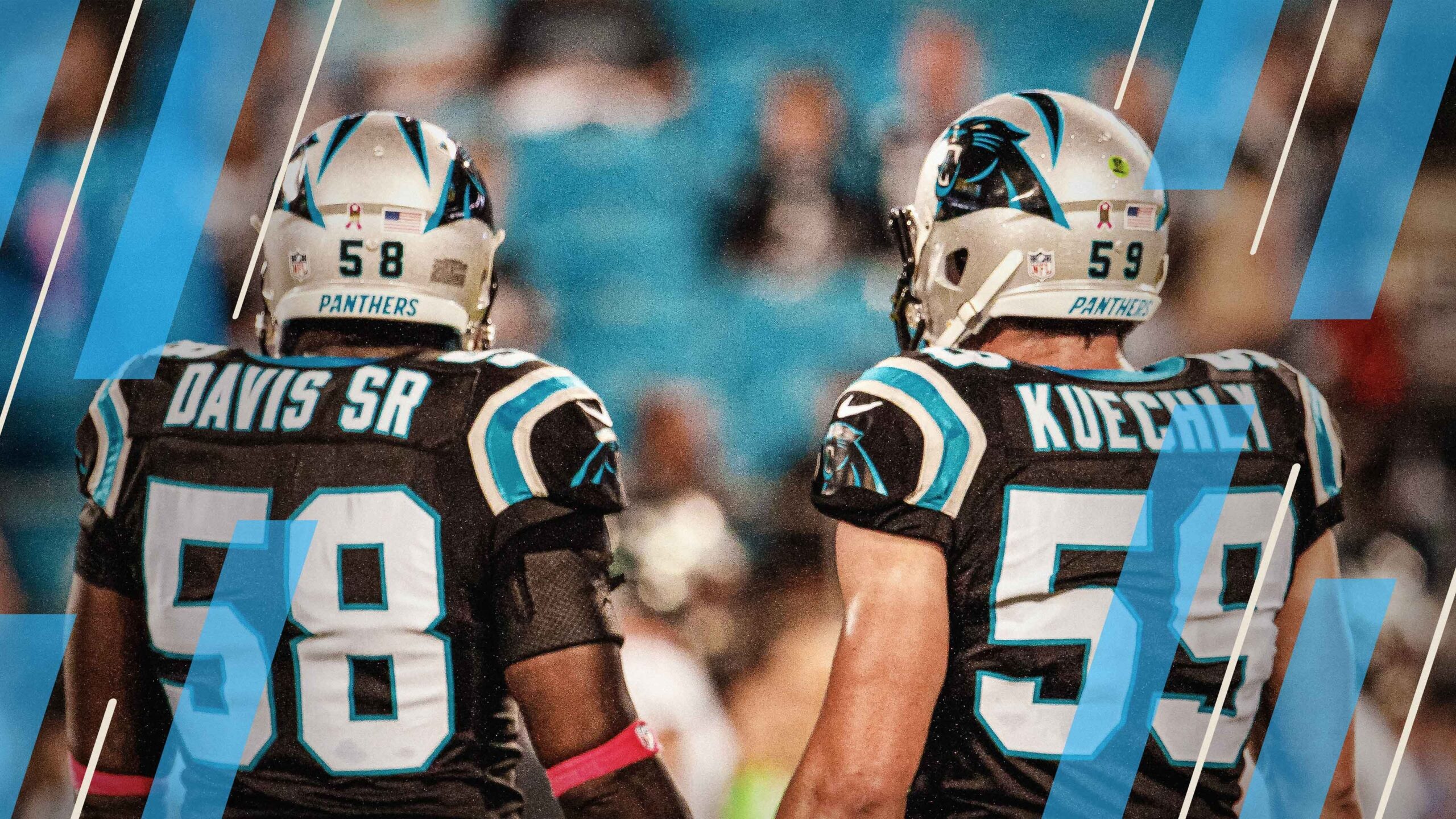 Fantasy football players lined up for a snap